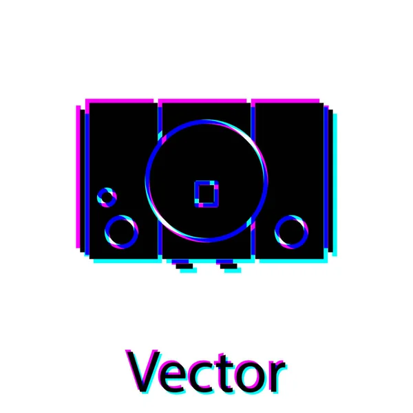 Consola de videojuegos negra icono aislado sobre fondo blanco. Ilustración vectorial — Vector de stock
