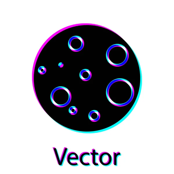 Icono de Luna Negra aislado sobre fondo blanco. Ilustración vectorial — Vector de stock