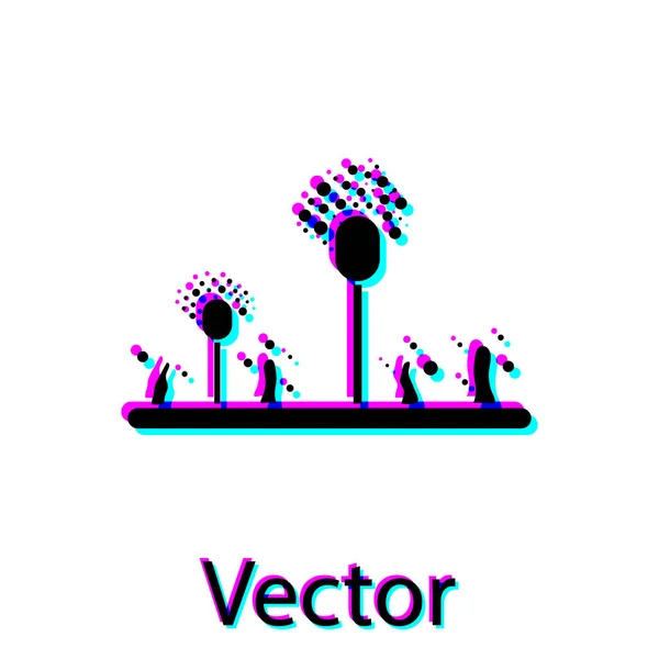 Ícone de molde preto isolado no fundo branco. Ilustração vetorial — Vetor de Stock