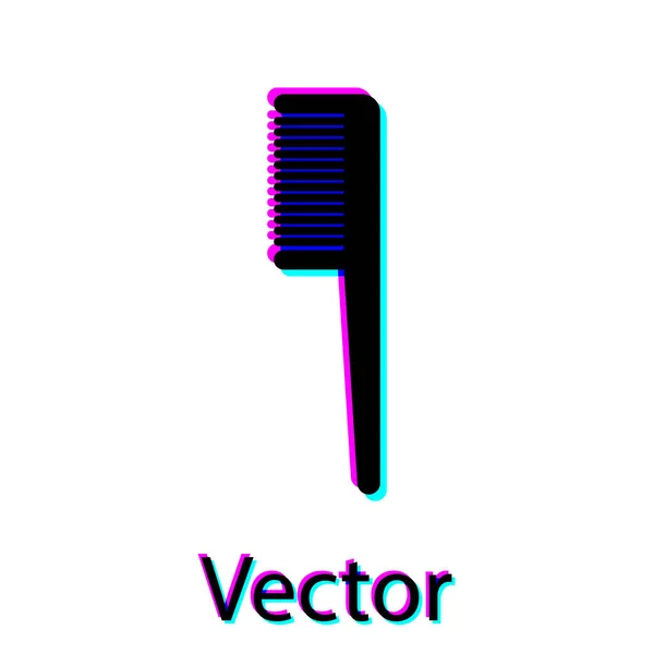 Black Hairbrush Symbol isoliert auf weißem Hintergrund. Haarschild kämmen. Friseur-Symbol. Vektorillustration — Stockvektor