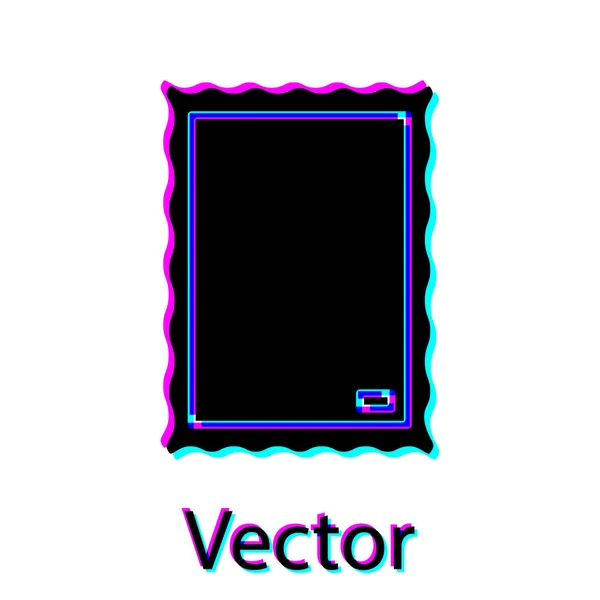 Icono de imagen negra aislado sobre fondo blanco. Ilustración vectorial — Vector de stock