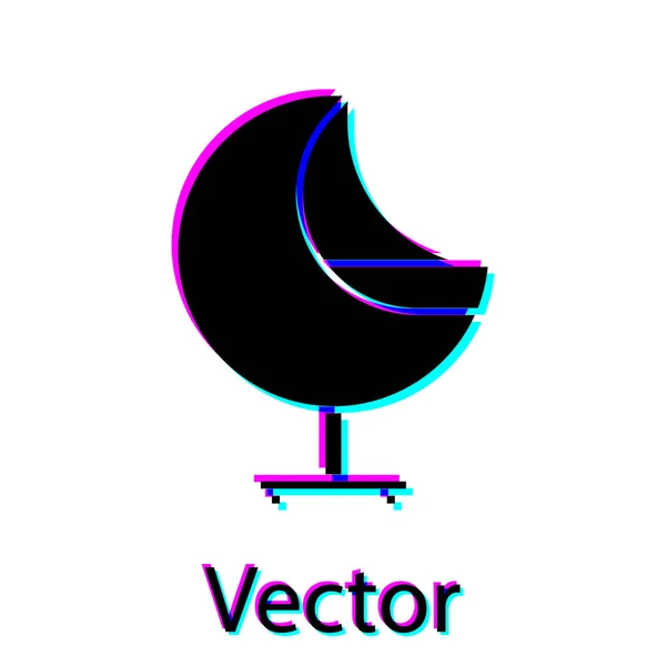 Sillón negro icono aislado sobre fondo blanco. Ilustración vectorial — Archivo Imágenes Vectoriales