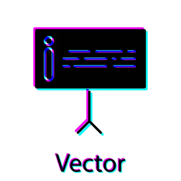 Icône Information noire isolée sur fond blanc. Illustration vectorielle — Image vectorielle