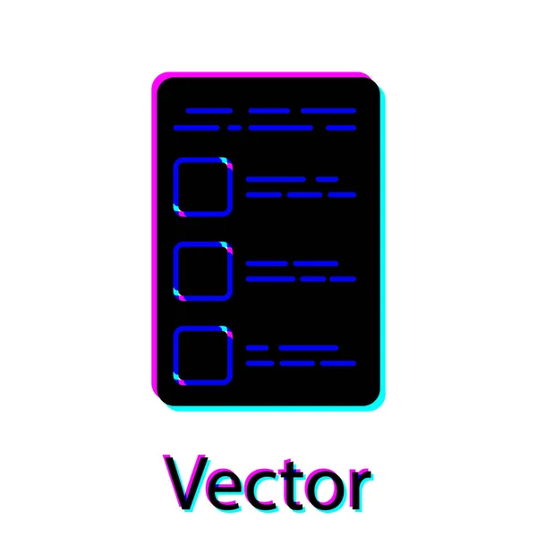 Negro Crear pantalla de cuenta en el icono del teléfono móvil aislado en fondo blanco. Ilustración vectorial — Archivo Imágenes Vectoriales