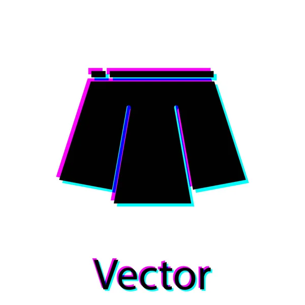 Black Skirt icon isolated on white background. Vector Illustration — Stock Vector