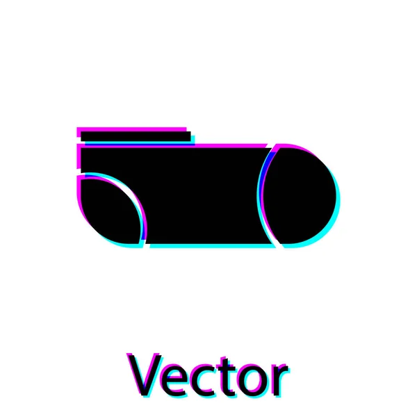 Schwarze Sportsocken-Symbol isoliert auf weißem Hintergrund. Vektorillustration — Stockvektor
