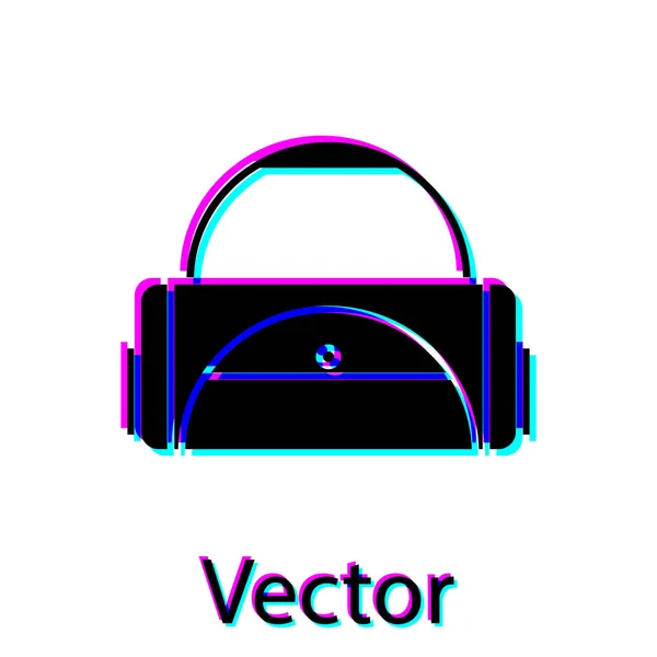 Icono de la bolsa Black Sport aislado sobre fondo blanco. Ilustración vectorial — Vector de stock