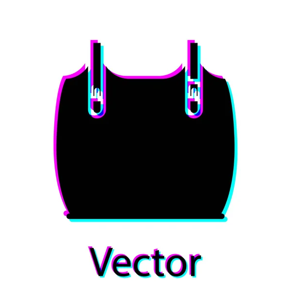 Schwarzes Panzersymbol isoliert auf weißem Hintergrund. Vektorillustration — Stockvektor