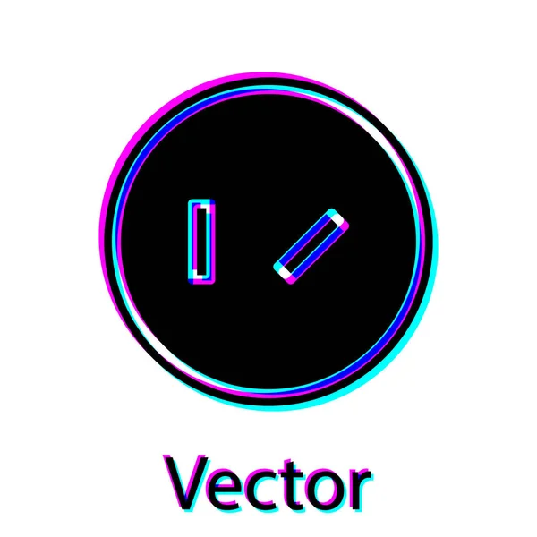 Icona dello scudo in legno rotondo nero isolato su sfondo bianco. Sicurezza, protezione, protezione, privacy, concetto di guardia. Illustrazione vettoriale — Vettoriale Stock