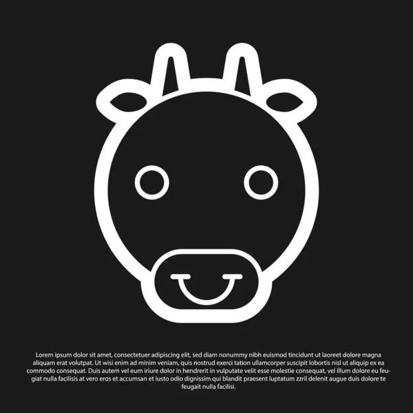 Signo zodiacal de Black Ox aislado sobre fondo negro. Colección de horóscopos astrológicos. Ilustración vectorial — Vector de stock