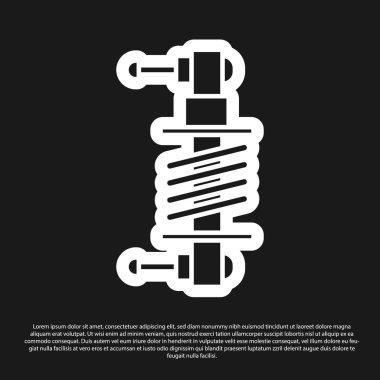 Kara Şok emici simgesi siyah arkaplanda izole edildi. Vektör İllüstrasyonu