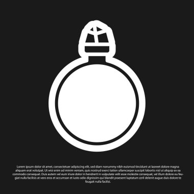 Siyah arka planda yalıtılmış Siyah Elmas nişan yüzüğü simgesi. Vektör İllüstrasyonu