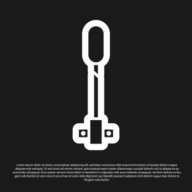 Siyah arkaplanda izole edilmiş Kara Meşale alev ikonu. Sembol ateşi sıcak, alev gücü, alev ve ısı. Vektör İllüstrasyonu