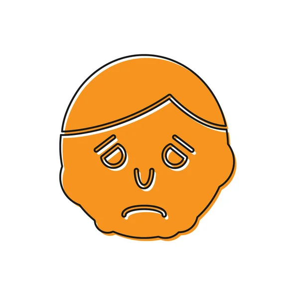 Inflamación naranja en el icono de la cara aislada sobre fondo blanco. Ilustración vectorial — Vector de stock