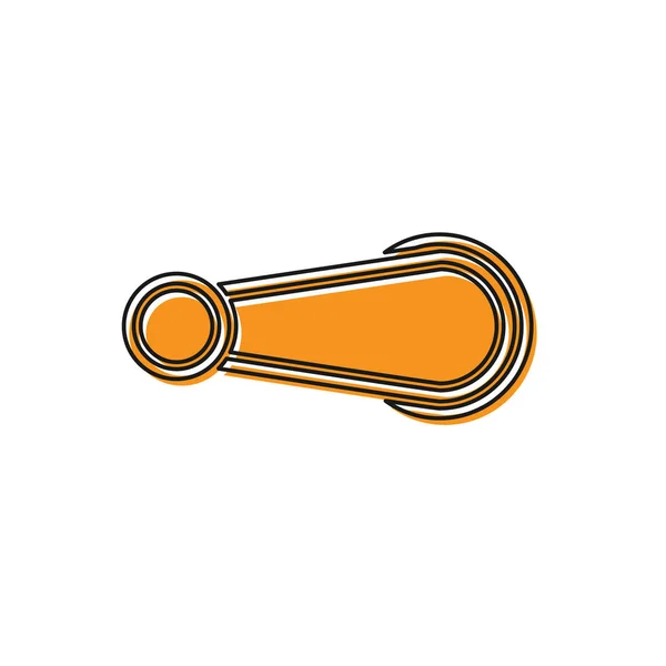 Orange Car maçaneta da porta ícone isolado no fundo branco. Ilustração vetorial —  Vetores de Stock