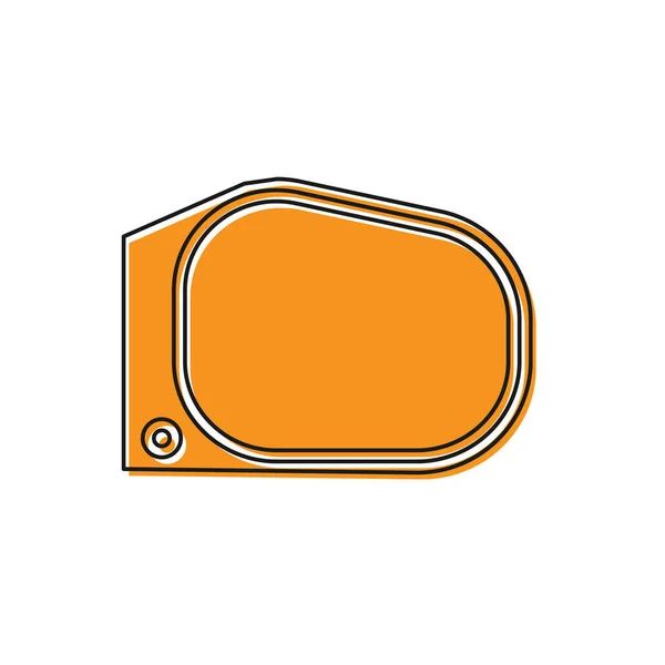 Піктограма помаранчевого автомобіля ізольована на білому тлі. Векторна ілюстрація — стоковий вектор