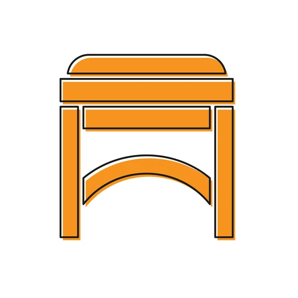 Orange stol ikon isolerad på vit bakgrund. Vektor Illustration — Stock vektor