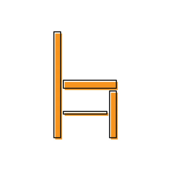 Иконка Orange Chair выделена на белом фоне. Векторная миграция — стоковый вектор
