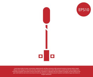 Kırmızı Meşale alev simgesi beyaz arkaplanda izole edildi. Sembol ateşi sıcak, alev gücü, alev ve ısı. Vektör İllüstrasyonu