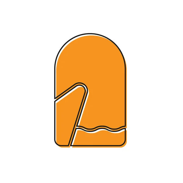 Narancs karácsonyi kesztyű ikon elszigetelt fehér háttér. Vektorillusztráció — Stock Vector