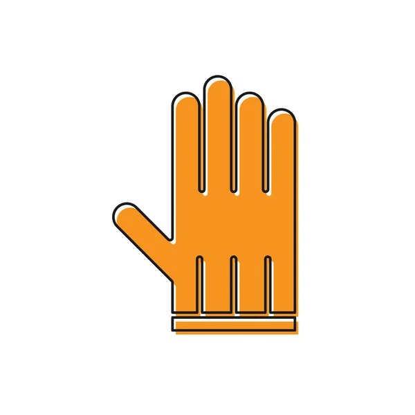 Icône en cuir orange isolé sur fond blanc. Illustration vectorielle — Image vectorielle