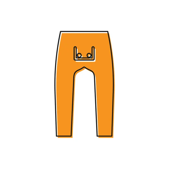 Orange Pants icon isolated on white background. Vector Illustration — Stock Vector