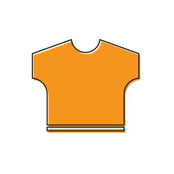 Orangefarbenes T-Shirt-Symbol auf weißem Hintergrund. Vektorillustration — Stockvektor