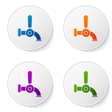 Renkli bira tıkırtısı simgesi beyaz arkaplanda izole edildi. Simgeleri daire düğmelerine ayır. Vektör İllüstrasyonu