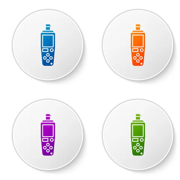 Color Portable sensor icon isolated on white background. Set icons in circle buttons. Vector Illustration — Stock Vector