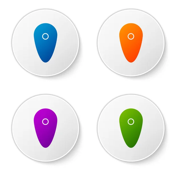 Color Shield icon isolated on white background. Guard sign. Security, safety, protection, privacy concept. Set icons in circle buttons. Vector Illustration — 스톡 벡터