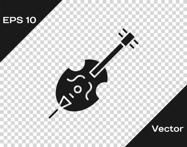 Icono violín gris aislado sobre fondo transparente. Instrumento musical. Ilustración vectorial — Vector de stock