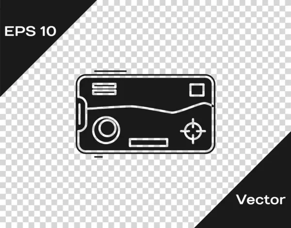 Smartphone gris y jugar en el icono del juego aislado sobre fondo transparente. Concepto de juego móvil. Ilustración vectorial — Vector de stock