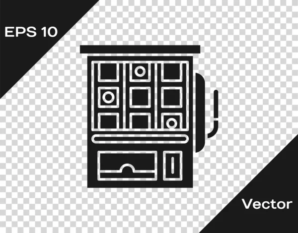 Icône de machine à sous grise isolée sur fond transparent. Illustration vectorielle — Image vectorielle