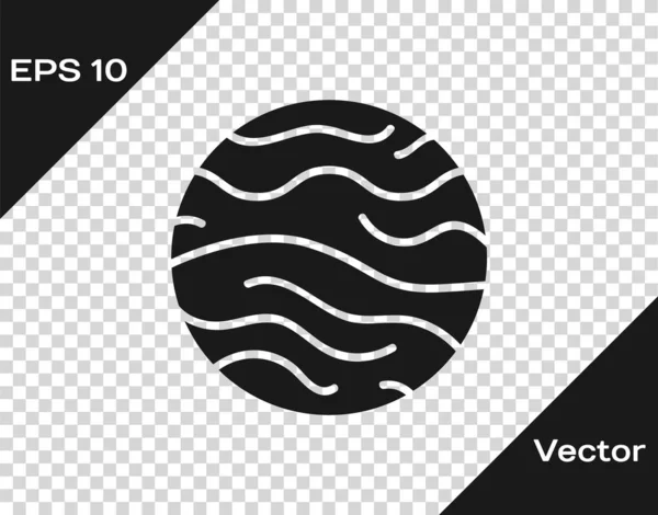 Icono Planeta Venus gris aislado sobre fondo transparente. Ilustración vectorial — Vector de stock