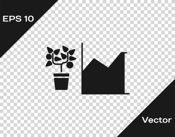 Graue Blume Statistiken Symbol isoliert auf transparentem Hintergrund. Vektorillustration — Stockvektor