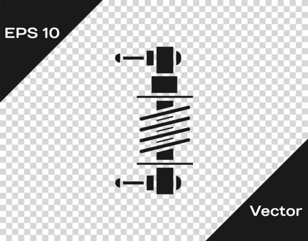 Graues Stoßdämpfersymbol isoliert auf transparentem Hintergrund. Vektorillustration — Stockvektor