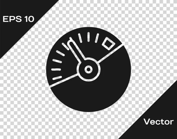 Graues Tacho-Symbol isoliert auf transparentem Hintergrund. Vektorillustration — Stockvektor