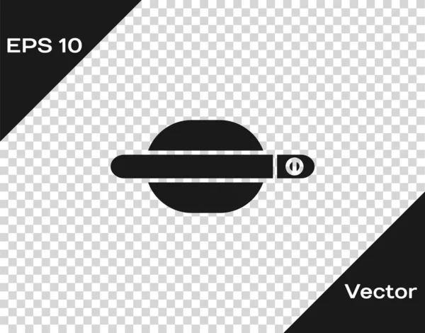 Graues Türklinken-Symbol isoliert auf transparentem Hintergrund. Vektorillustration — Stockvektor