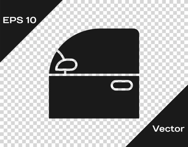 Graues Symbol der Autotür isoliert auf transparentem Hintergrund. Vektorillustration — Stockvektor