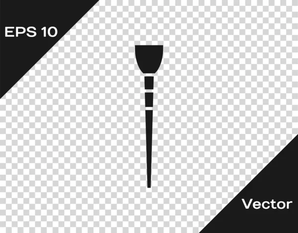 Grey Makeup brush icon isolated on transparent background. Vector Illustration — Stock Vector