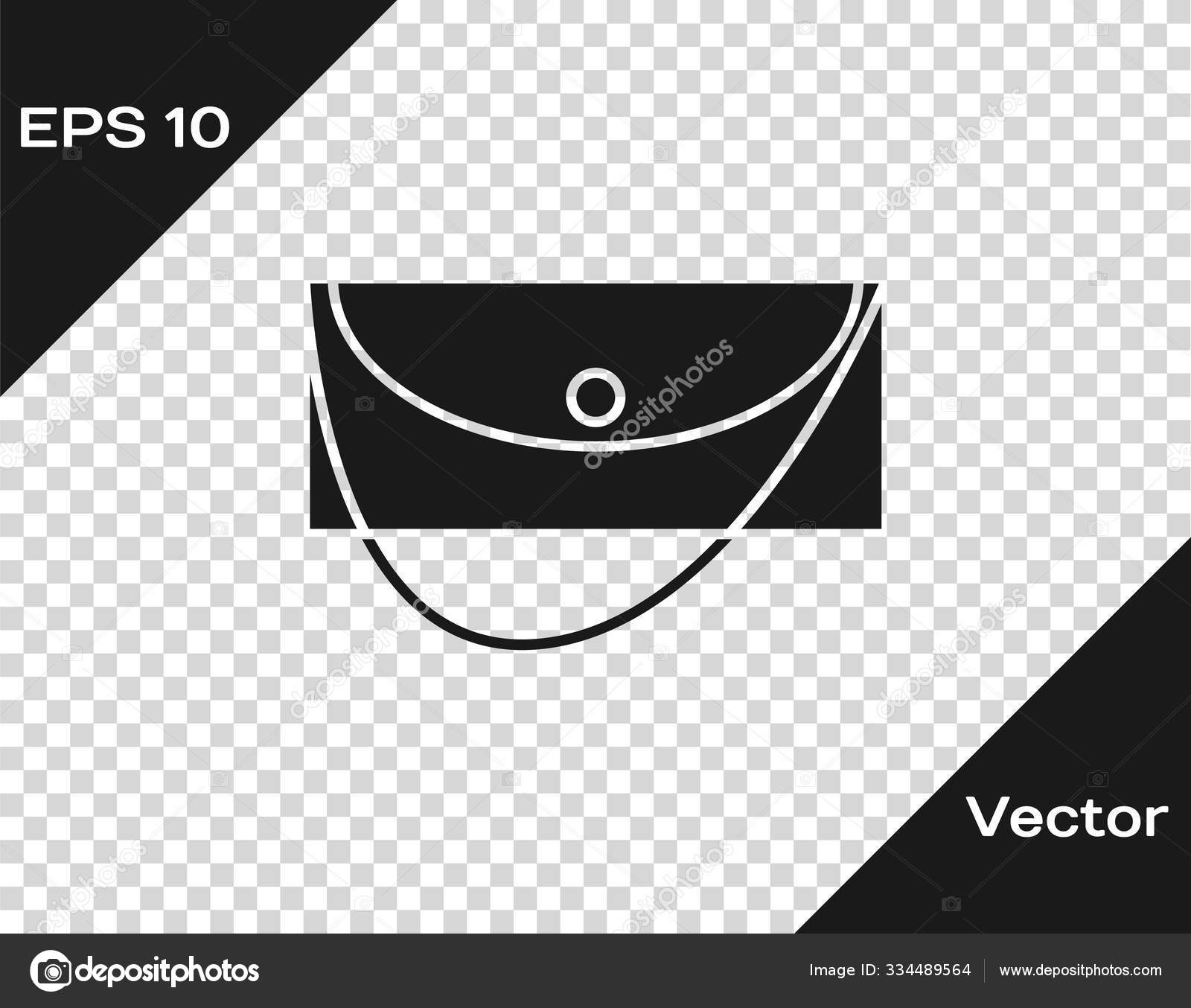 透明な背景にグレークラッチバッグアイコンを隔離 女性クラッチ財布 ベクターイラスト ストックベクター C Vectorvalera Gmail Com 334489564