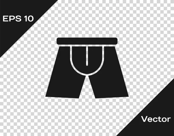 Graue Männer Unterhosen Symbol isoliert auf transparentem Hintergrund. Männerunterwäsche. Vektorillustration — Stockvektor