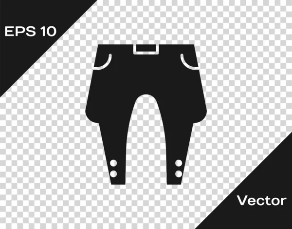 Grey Pants icon isolated on transparent background. Vector Illustration — Stock Vector