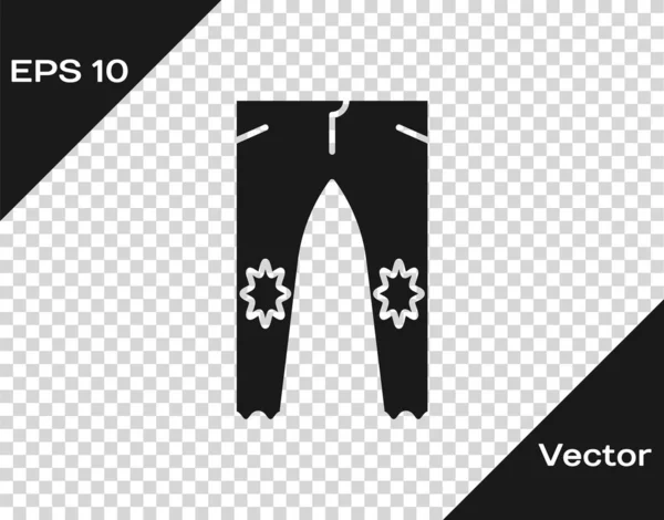 Grey Pants icon isolated on transparent background. Vector Illustration — Stock Vector