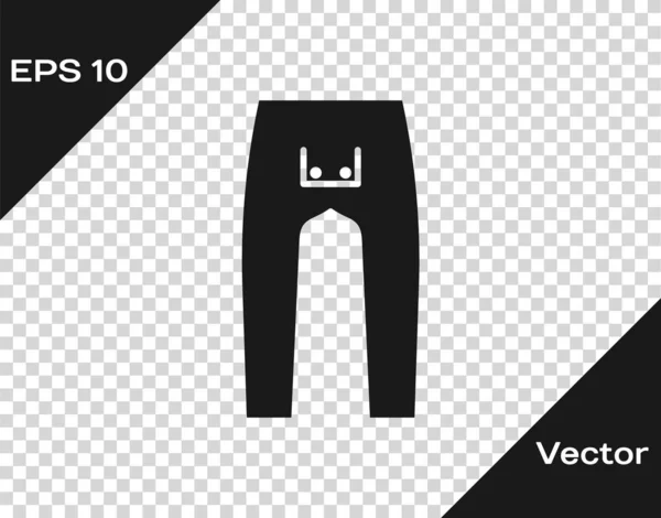Pantalones grises icono aislado sobre fondo transparente. Ilustración vectorial — Vector de stock