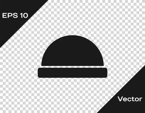 Graue Mütze Symbol isoliert auf transparentem Hintergrund. Vektorillustration — Stockvektor
