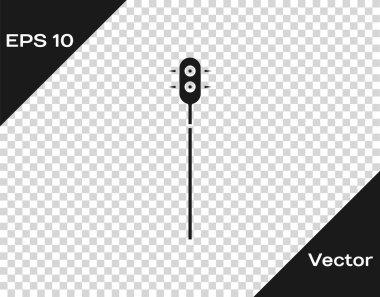 Gri Ortaçağ zincirlenmiş topuz ikonu şeffaf arka planda izole edilmiş. Ortaçağ silahı. Vektör İllüstrasyonu