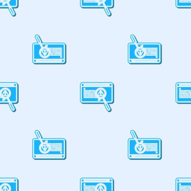 Mavi çizgi sistem hata konsepti simgesi gri arkaplanda izole edilmiş pürüzsüz desen. Kod hatası konsepti. Sistemde hata var. Böcek araması. Vektör İllüstrasyonu