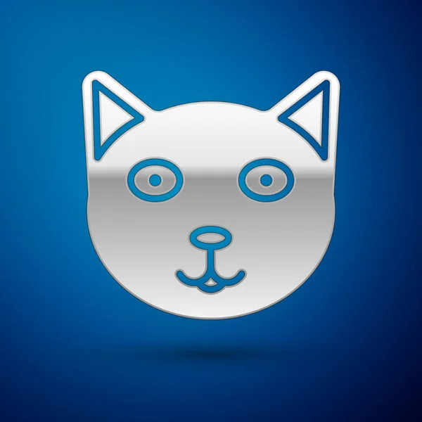 Ikona Silver Pet izolované na modrém pozadí. Vektorová ilustrace — Stockový vektor