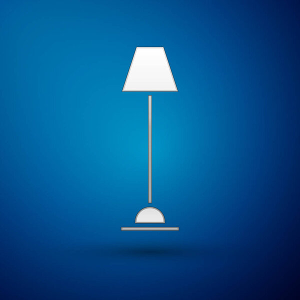 Иконка Silver Floor выделена на синем фоне. Векторная миграция
